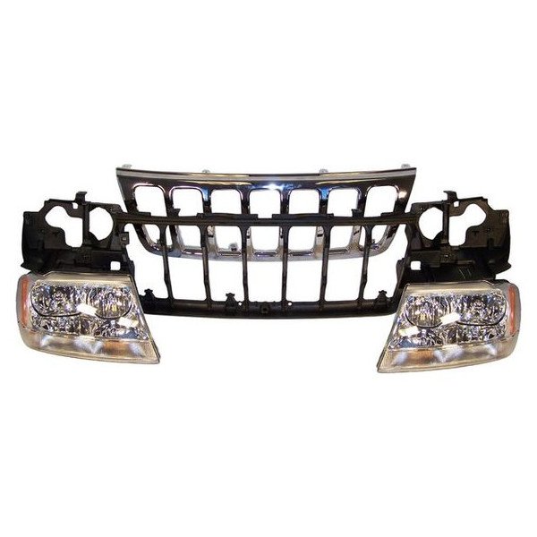 Crown Automotive, Headlamp Support Panel Kit with Grille, for 99-03 Jeep Grand Cherokee WJ