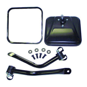 Crown Automotive, Windshield Mount Mirror Kit in Black, for 97-06 Jeep Wrangler TJ and Unlimited