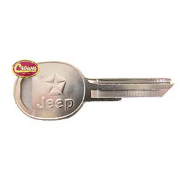 Crown Automotive, Blank Door Key, for 85-86 Jeep CJ Series, 87-90 Wrangler YJ & 84-90 Cherokee XJ Crown Automotive, Blank Door Key, for 85-86 Jeep CJ Series, 87-90 Wrangler YJ & 84-90 Cherokee XJ
