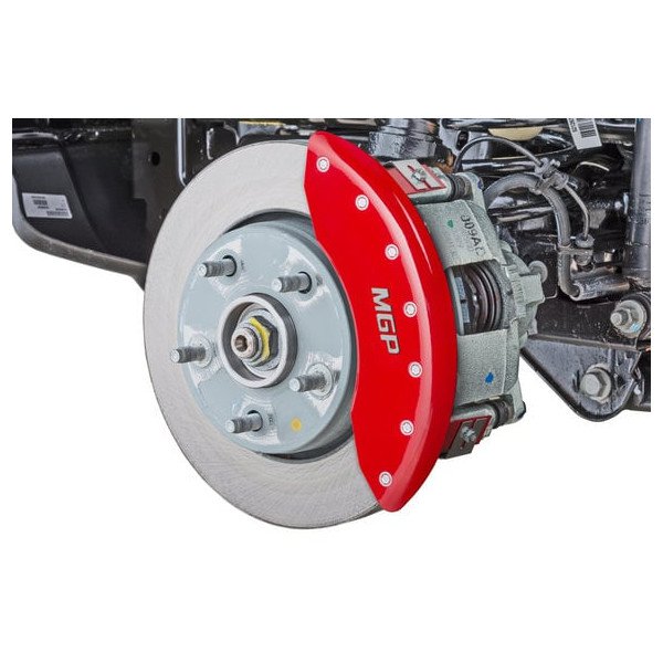 MGP Caliper Covers, MGP Logo Brake Caliper Covers, Red, for 03-06 Jeep Wrangler TJ & Unlimited TJ