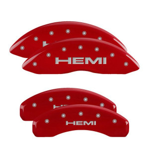 MGP Caliper Covers, Hemi Logo Brake Caliper Covers, Red, For 05-10 Jeep Grand Cherokee WK & 06-10 Jeep Commander XK MGP Caliper Covers, Hemi Logo Brake Caliper Covers, Red, For 05-10 Jeep Grand Cherokee WK & 06-10 Jeep Commander XK