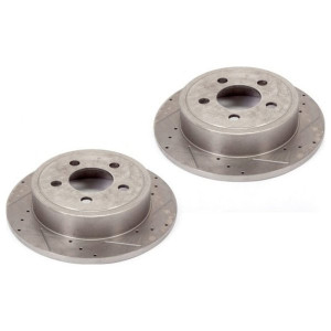 Alloy USA, Front Slotted And Cross Drilled Performance Brake Rotors, for 07-18 Jeep Wrangler JK