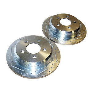 Crown Automotive, Performance Rear Drilled and Slotted Brake Rotor Set, for 94-98 Jeep Grand Cherokee ZJ