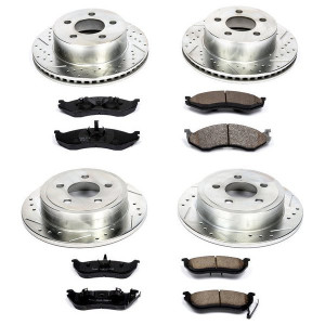 Power Stop, Front & Rear Z23 Evolution Sport Performance 1-Click Brake Kit, for 03-06 Jeep Wrangler TJ & Unlimited