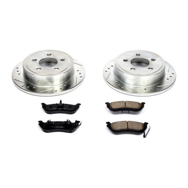 Power Stop, Rear Z23 Evolution Sport Performance 1-Click Brake Kit, for 03-07 Jeep Liberty KJ, Wrangler TJ & Unlimited Power Stop, Rear Z23 Evolution Sport Performance 1-Click Brake Kit, for 03-07 Jeep Liberty KJ, Wrangler TJ & Unlimited