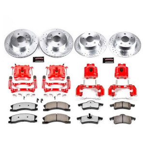 Power Stop, Front & Rear Z36 Extreme Performance Truck & Tow Brake Kit with Calipers, for 99-04 Jeep Grand Cherokee WJ with Akebono Calipers