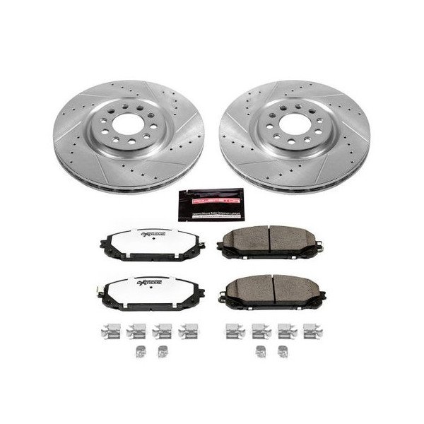 Power Stop, Front Z36 Extreme Performance Truck & Tow Brake Kit, for 14-16 Jeep Cherokee KL with Dual Piston Front Calipers Power Stop, Front Z36 Extreme Performance Truck & Tow Brake Kit, for 14-16 Jeep Cherokee KL with Dual Piston Front Calipers