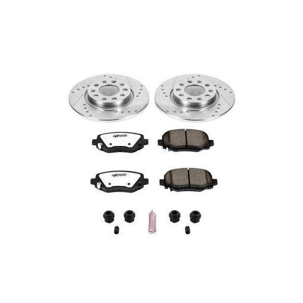 Power Stop, Rear Z36 Extreme Performance Truck & Tow Brake Kit, for 14-19 Jeep Cherokee KL with Single Piston Front Calipers Power Stop, Rear Z36 Extreme Performance Truck & Tow Brake Kit, for 14-19 Jeep Cherokee KL with Single Piston Front Calipers
