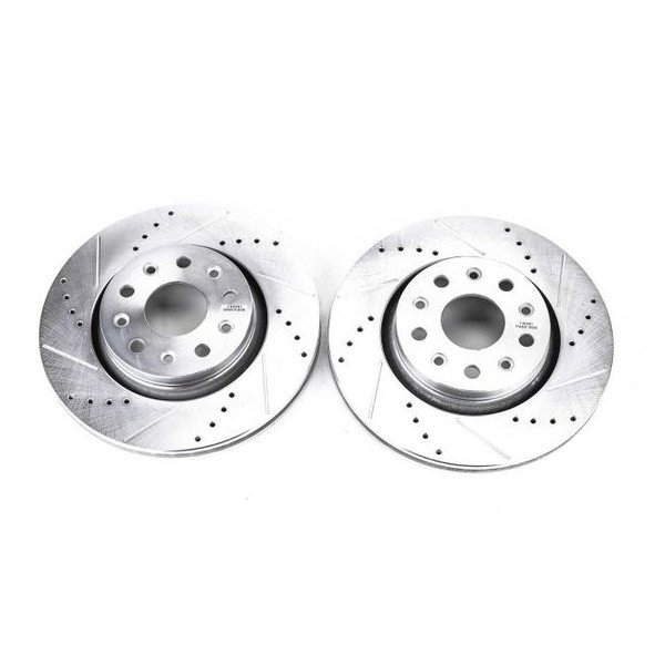 Power Stop, Front Drilled & Slotted Brake Rotor Pair, for 20-23 Jeep Gladiator JT