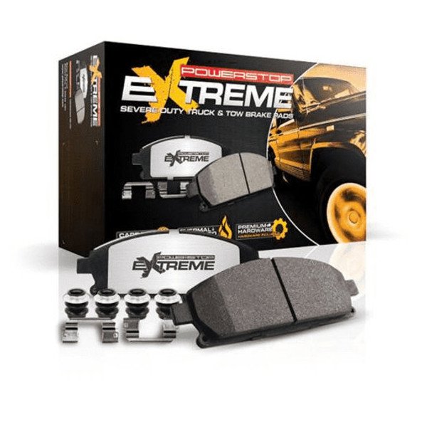 Power Stop, Extreme Duty Truck And Tow Front Brake Pads w/Hardware, for 14-17 Jeep Cherokee KL Power Stop, Extreme Duty Truck And Tow Front Brake Pads w/Hardware, for 14-17 Jeep Cherokee KL