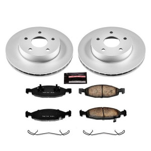 Power Stop, Front Z17 Evolution Geomet Coated Brake Kit, for 99-02 Jeep Grand Cherokee WJ with Teves Calipers