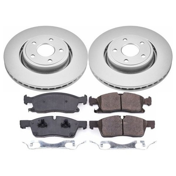 Power Stop, Front Z17 Evolution Geomet Coated Brake Kit, for 16-18 Grand Cherokee WK