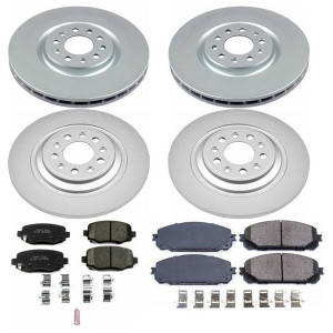 Power Stop, Front & Rear Z17 Evolution Geomet Coated Brake Kit, for 2017 Jeep Cherokee KL
