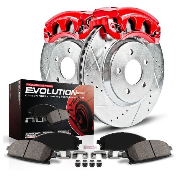 Power Stop, Rear Z23 Evolution Sport Performance 1-Click Brake Kit with Calipers, for 18-23 Jeep Wrangler JL Sahara & Rubicon