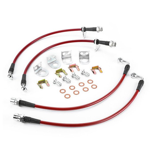 Power Stop, Stainless Steel Front & Rear Brake Hose Kit, for 18-23 Jeep Wrangler JL
