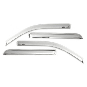 AVS, Window Deflector Ventvisor Stick-On 4pc. Set in Chrome, for 14-21 Jeep Cherokee KL