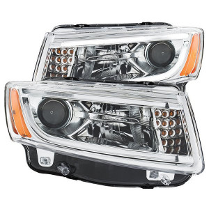 Projector Headlight with Plank Style Design, Chrome Projector Headlight with Plank Style Design, Chrome