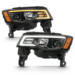 Anzo USA, Projector Switchback LED Plank Style Headlights, with for 17-22 Jeep Grand Cherokee WK Anzo USA, Projector Switchback LED Plank Style Headlights, with for 17-22 Jeep Grand Cherokee WK
