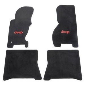 Lloyd Mats, 4-Piece Floor Mats, Black w/ Red Logo, for 99 Jeep Grand Cherokee WJ Lloyd Mats, 4-Piece Floor Mats, Black w/ Red Logo, for 99 Jeep Grand Cherokee WJ
