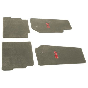 Lloyd Mats, 4-Piece Floor Mats in Khaki with Red Logo, for 05-08 Jeep Grand Cherokee WK Lloyd Mats, 4-Piece Floor Mats in Khaki with Red Logo, for 05-08 Jeep Grand Cherokee WK