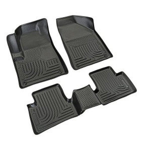 Husky Liners, WeatherBeater Front & 2nd Seat Floor Liner Set, Black, for 11-14 Grand Cherokee WK2
