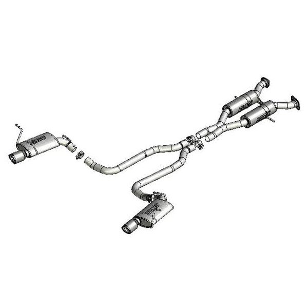 Borla, T-304 Stainless Steel Cat-Back System, for 11-17 Jeep Grand Cherokee WK2 with 5.7L V8 Engine Borla - 77603-7007