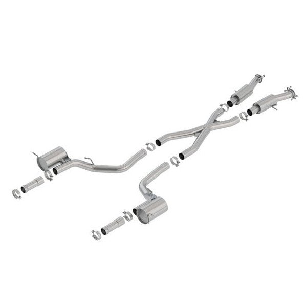 Borla, S-Type 3" Dual Axle Back Exhaust, for 2018 Jeep Grand Cherokee WK2 with 6.2L Borla - 77603-9008