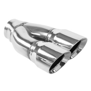 Magnaflow, Dual Exit 3" Weld On Exhaust Tip, with 2.25" Inlet in Polished Stainless Steel