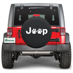 Jeep Paw Prints Dog Lover Tire Cover, 29X8 common on CJ, YJ, & TJ