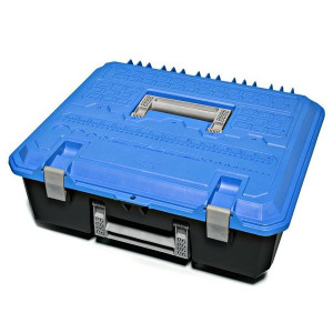 Decked, D-Box Toolbox, in Blue for 20-23 Jeep Gladiator JT with Decked Truck Bed Storage System