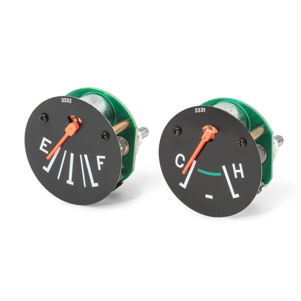 OMIX, Fuel Gauge & Temperature Gauge Kit, for 55-86 Jeep CJ Series