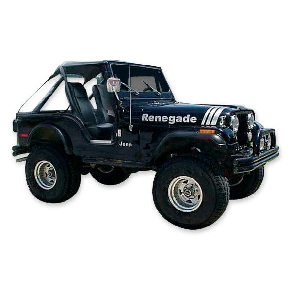 Phoenix Graphix, Renegade Vinyl Hood Graphics Kit, in Charcoal for 70-95 CJ & Wrangler Vehicles