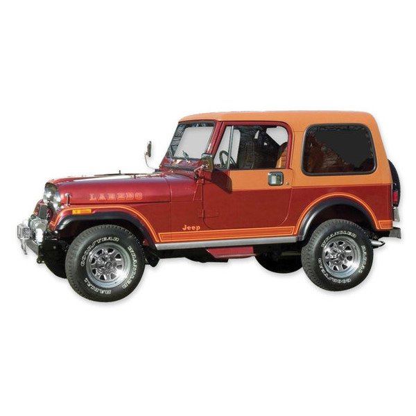 Phoenix Graphix, Laredo Vinyl Hood Graphics Kit, in Nutmeg 1 for 1980-84 CJ-7 Laredo