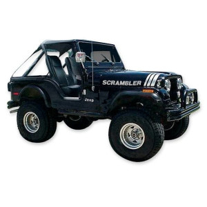 Phoenix Graphix, Scrambler Vinyl Hood Graphics Kit, in Red for 70-95 CJ & Wrangler Vehicles