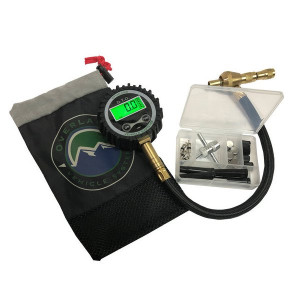 Overland Vehicle Systems, Digital Tire Deflator with Valve Stem Repair Kit & Storage Bag, Universal