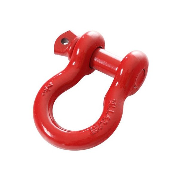 3/4" 4.75 Ton D-Ring Recovery Shackles, Single - Red 3/4" 4.75 Ton D-Ring Recovery Shackles, Single - Red