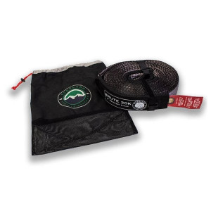 Overland Vehicle Systems, Tow Strap in Gray with Black Ends & Storage Bag, 20,000 Lbs Break Strength & 2" x 30'