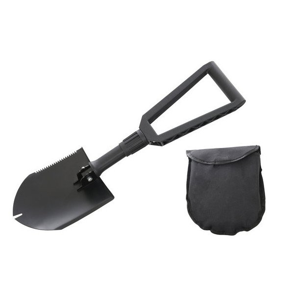 Overland Vehicle Systems, Multi Functional Military Style Utility Shovel with Carrying Case, Universal