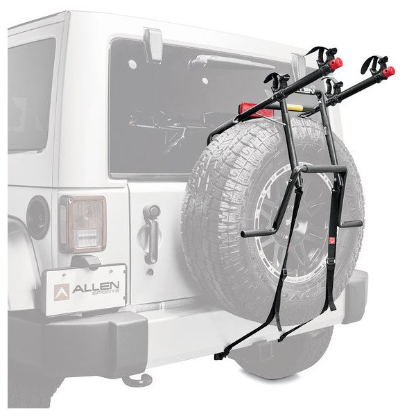 Allen Sports, Premium 2 Bike Spare Tire Mounted Bike Rack, for 18-23 Jeep Wrangler JL