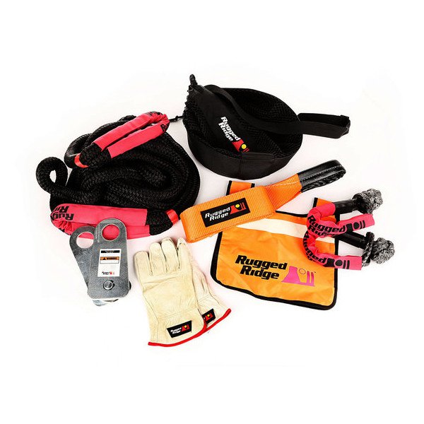 Rugged Ridge, Premium Recovery Kit with Mesh Bag, Universal