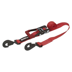 PRP Seats, SpeedStrap 2″ x 10′ Ratchet Tie Down with Twisted Snap Hooks, in Red PRP Seats, SpeedStrap 2″ x 10′ Ratchet Tie Down with Twisted Snap Hooks, in Red