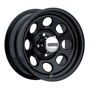 Series 397 Soft 8 Black Wheel, 15x7 with 4.0in Backspace