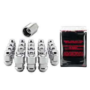 McGard, Wheel Install Kit, 23 Piece Bulged Hex Drive in Chrome Finish for Jeep CJ & Wrangler