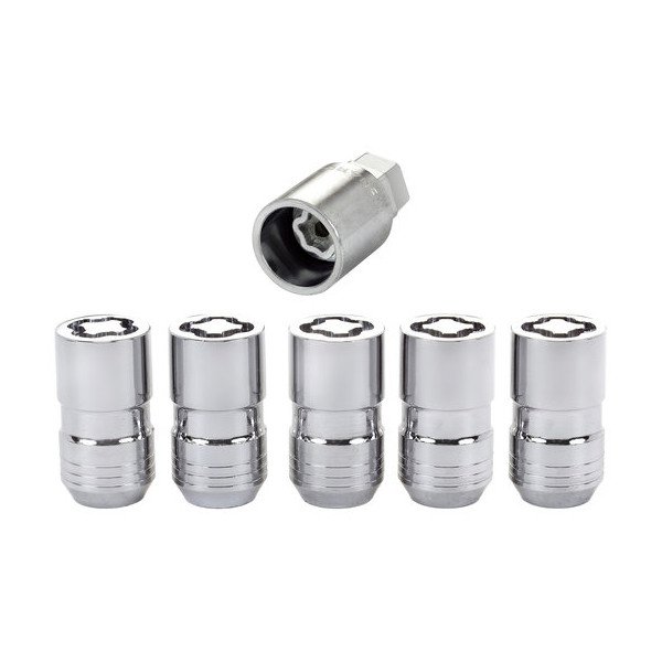 McGard, Wheel Lock Set with Key, Tuner 5 Piece in 13/16 Hex Drive & Black Finish for Jeep CJ & Wrangler