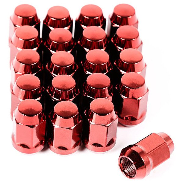 20 Piece Lug Nut Set 1/2"x20 Thread in Red