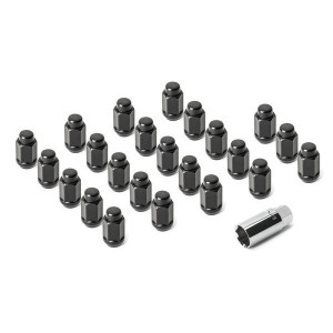 23 Piece Classic Acorn Style Wheel Lug Nut Kit, Black