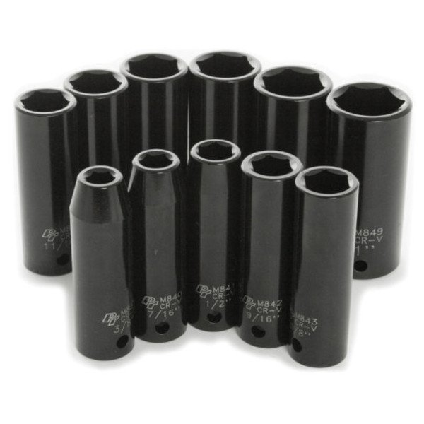 Performance Tool, 10 Piece 1/2" Drive SAE Deep Impact Socket Set, Universal Performance Tool, 10 Piece 1/2" Drive SAE Deep Impact Socket Set, Universal