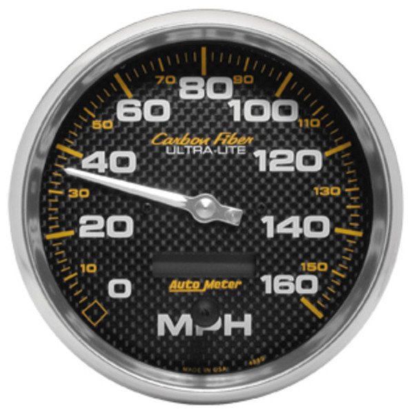 Auto Meter, Carbon Fiber Series 3 3/8" Electronic Speedometer, Universal Auto Meter, Carbon Fiber Series 3 3/8" Electronic Speedometer, Universal