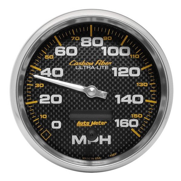 Auto Meter, Carbon Fiber Series 5" Electronic Speedometer, Universal Auto Meter, Carbon Fiber Series 5" Electronic Speedometer, Universal