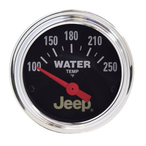 Auto Meter, Jeep Logo 2 1/16" Diameter Water Temperature Gauge (100F - 250F), Universal Auto Meter, Jeep Logo 2 1/16" Diameter Water Temperature Gauge (100F - 250F), Universal
